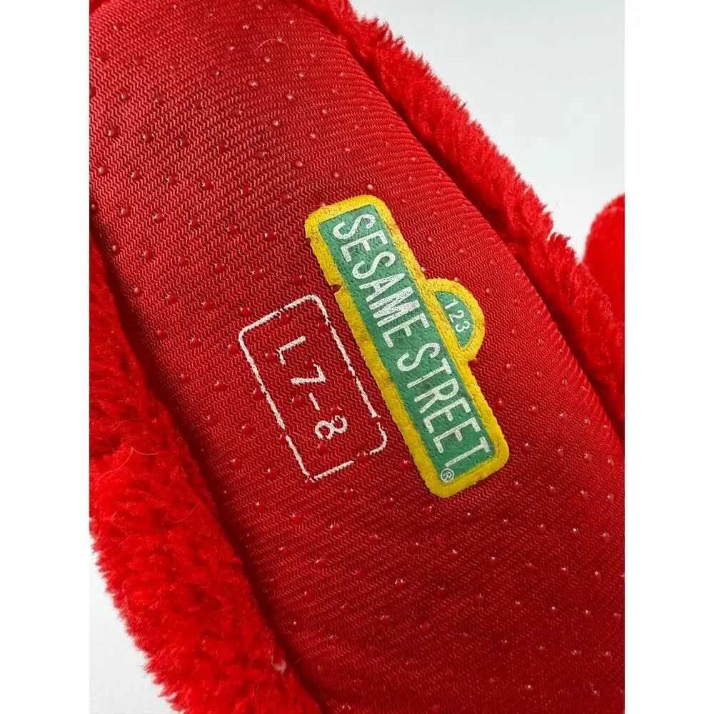 Sesame Street Elmo Plush Slippers Toddler Size 7–8
